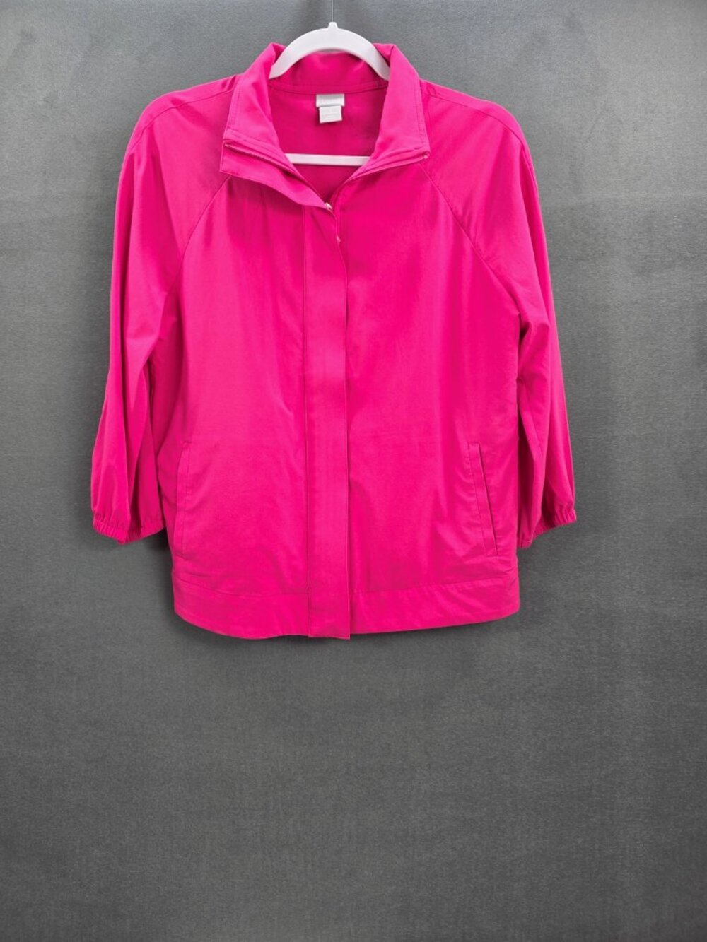Chico's Zenergy Pink Lightweight Zip Jacket Size 1 8/10
